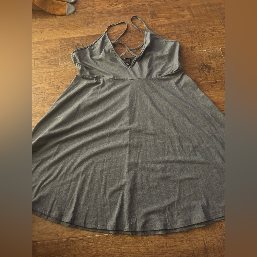 Gray sundress 1X NEW
